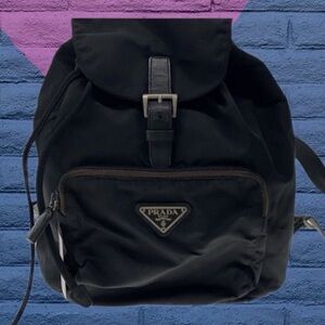 Prada dark Navy Nylon Backpack
